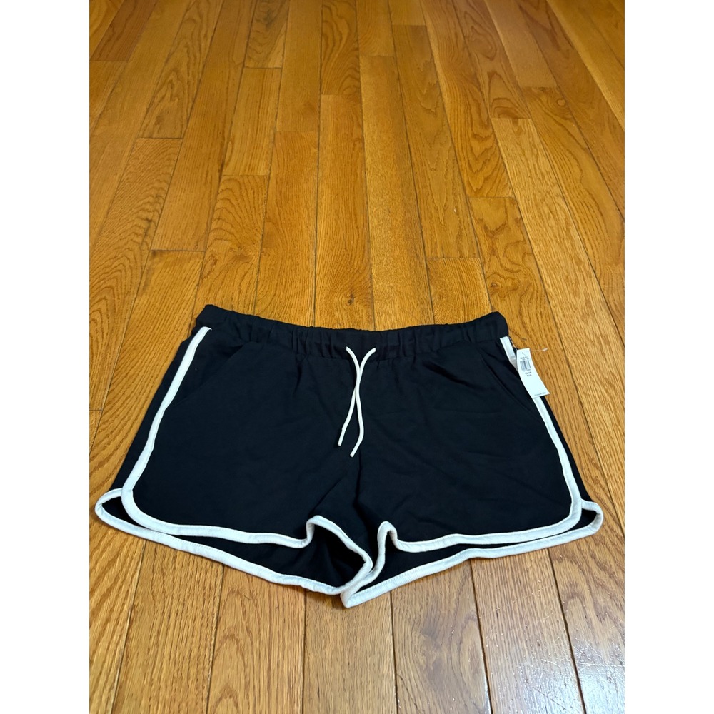 Old Navy Girls XXL 18 Plus Black White Contrast Trim Dolphin Shorts NWT